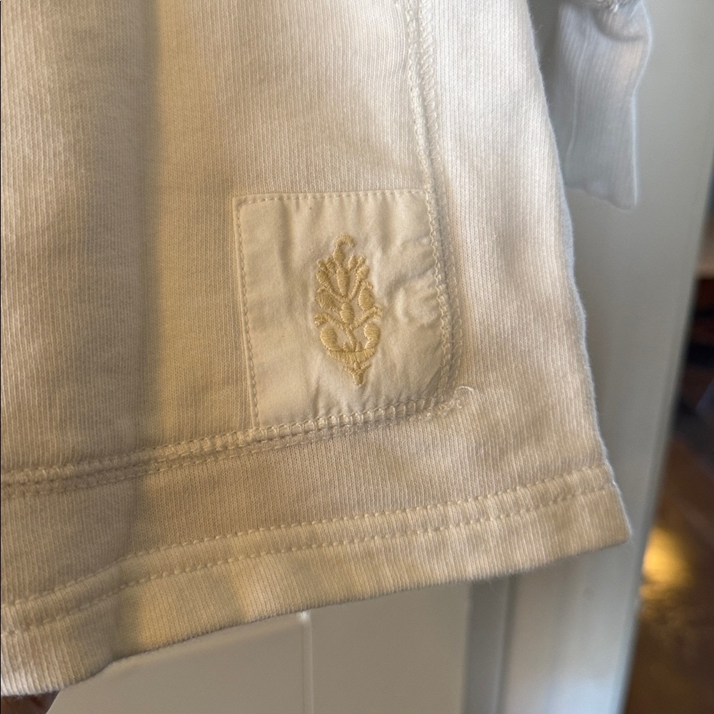 White Hoodie Free People Movement with Colorful Patterned Sleeves size Small - Picture 3 of 7